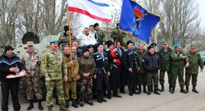 В пгт Ленино привезли БТР в память о погибших воинов-афганцев