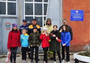 Пятиклассники побывали на экскурсии в пожарной части ГКУ РК «Пожарная охрана Республики Крым» в г.Щелкино