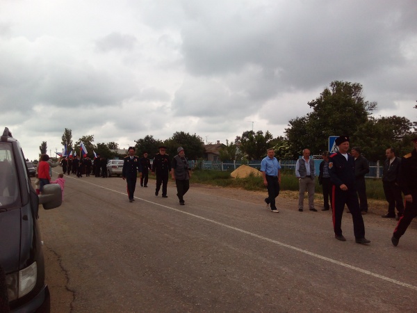 Встреча конного перехода казаков "Волгоград-Севастополь" в Батальном