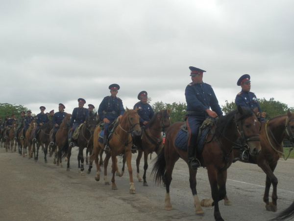 Встреча казачьего конного перехода