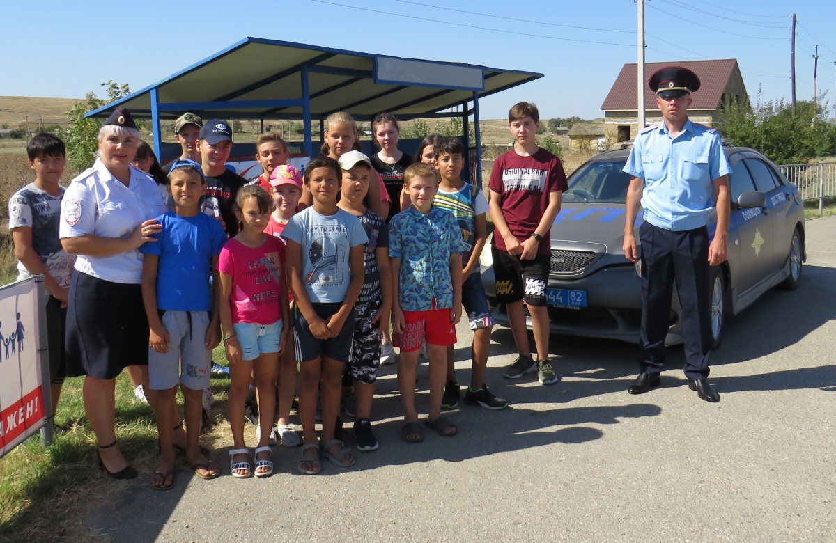 Сотрудники ГИБДД вместе с детьми организовали красочный флешмоб за безопасность на дороге