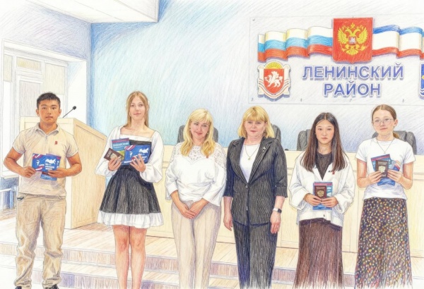 Пятеро юных жителей Ленинского района получили паспорта РФ накануне Дня России